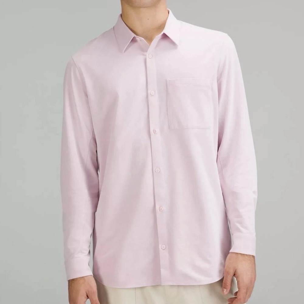 Lululemon Commission Long-Sleeve
Shirt Oxford Men's XL Light Pink EUC